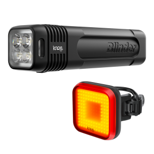 LUZ KNOG BLINDER 600/BLINDER SQUARE / DELANTERA/TRASERA / 600/100 LUMENS / USB